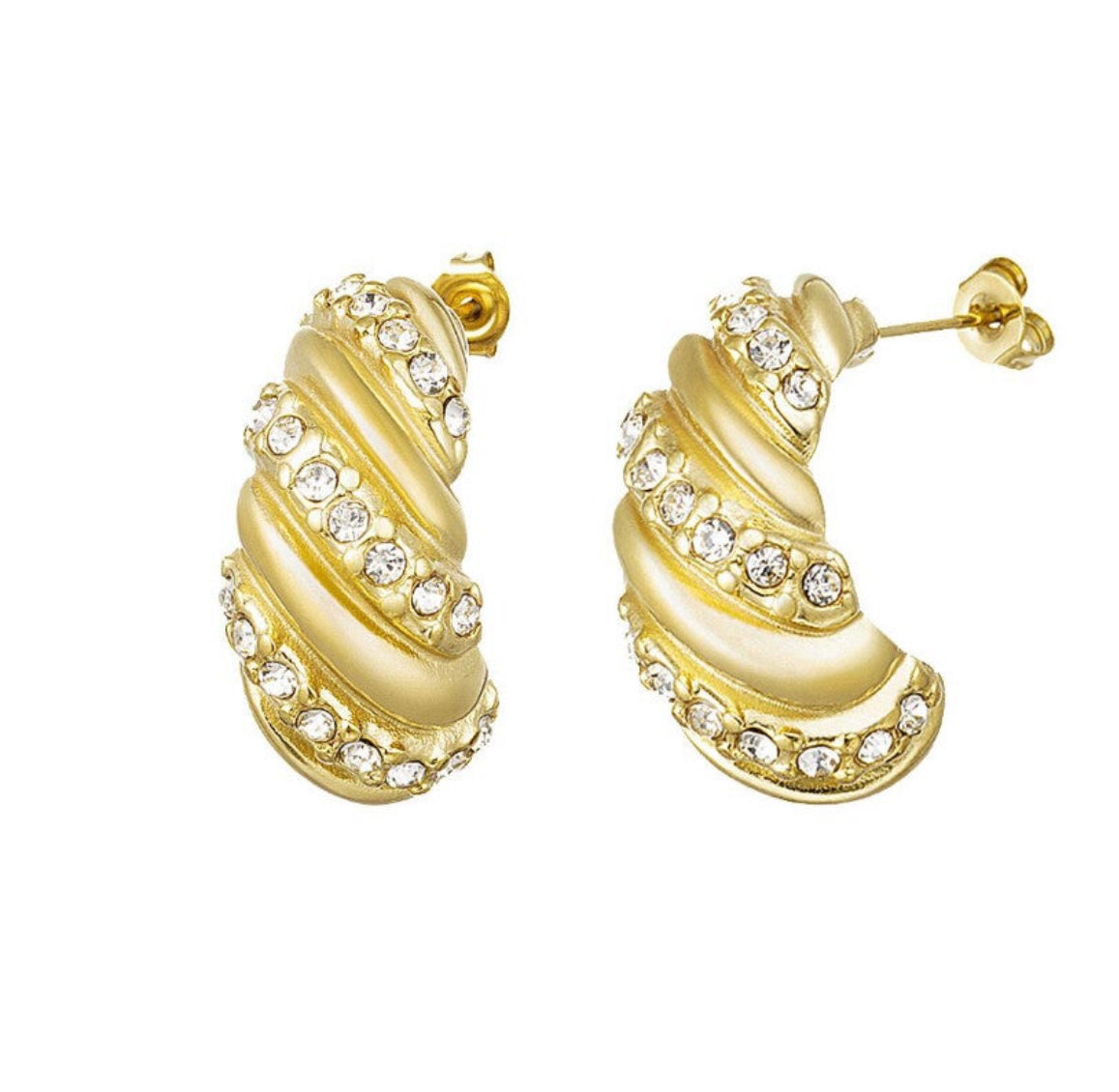 Glitter Baguette Earrings