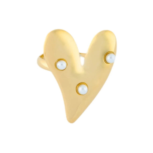 Pearl Heart Ring