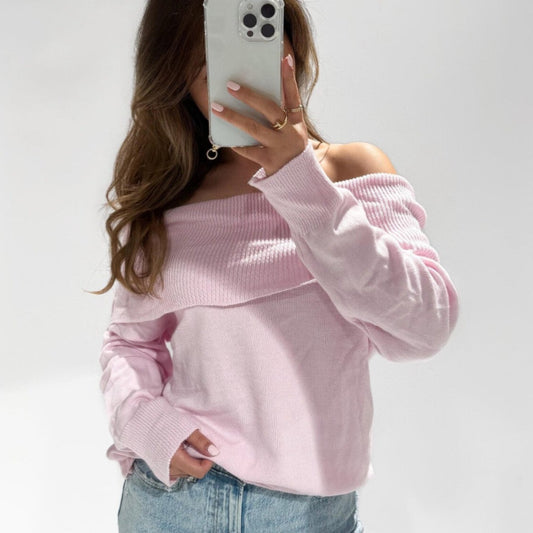 Aria Off Shoulder Pink — One Size