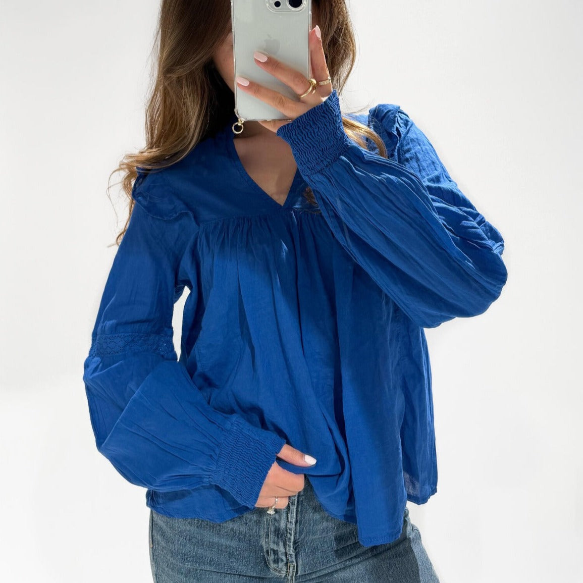 Evelyn Top Blauw