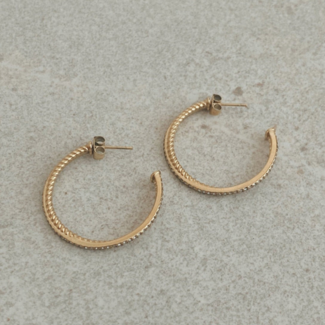 Twisted Glitter Hoops